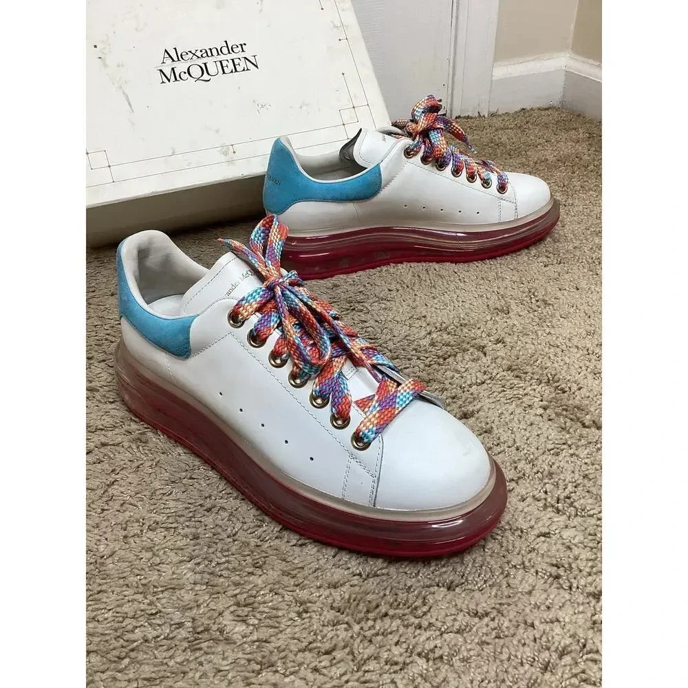 Limited Edition Alexander McOueen Larry Sneakers - size 41 white with pink sole